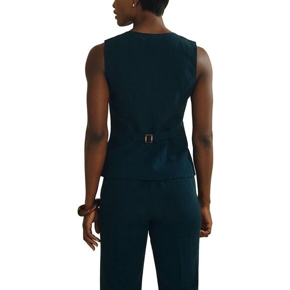 J.Mclaughlin Womens  Dune Linen-Blend Vest - Picture 2 of 3